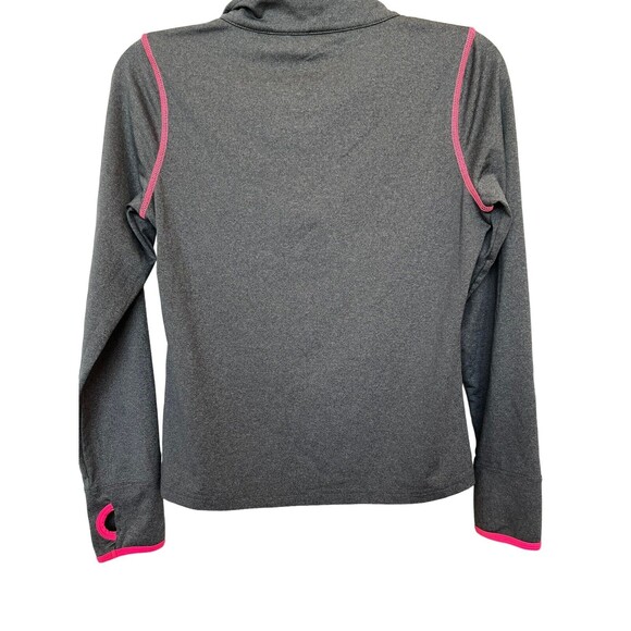 DANSKIN NOW Youth GRAY 3/4 ZIP UP JACKET COAT THUMB HOLES SIZE XL 16-18 - Picture 2 of 5